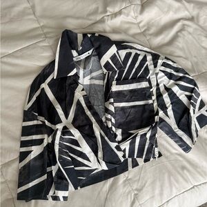 Zara Monochrome Abstract Shirt
